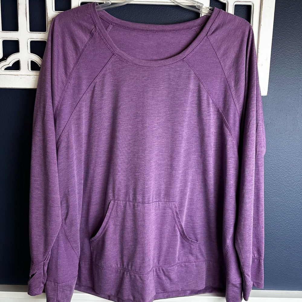 Women's Purple Long Sleeve Top 2X